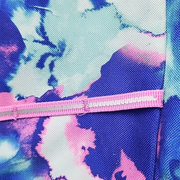 Lands End Tie Dye Blue Pink Aqua Backpack Girls Boys School Travel - Picture 11 of 16